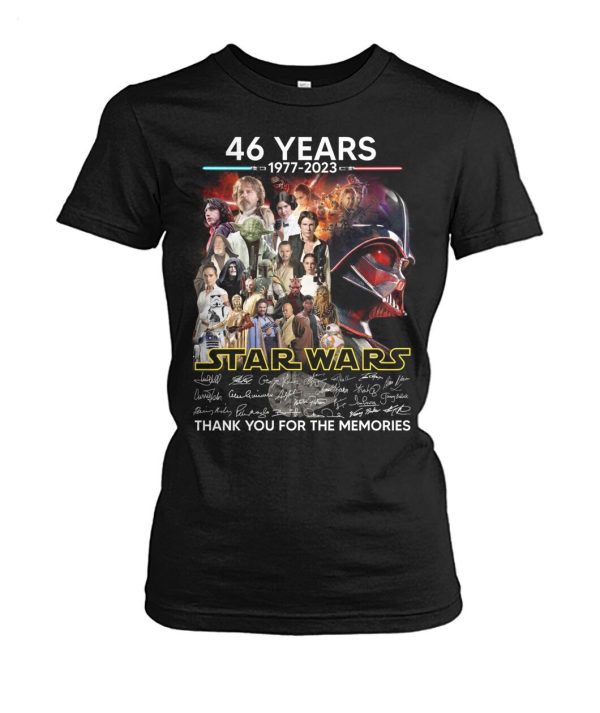 46 Years Of 1977 – 2023 Star Wars Thank You For The Memories T-Shirt