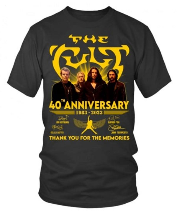 The Cult 40th Anniversary 1983 – 2023 Thank You For The Memories T-Shirt