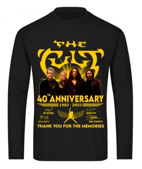 The Cult 40th Anniversary 1983 – 2023 Thank You For The Memories T-Shirt