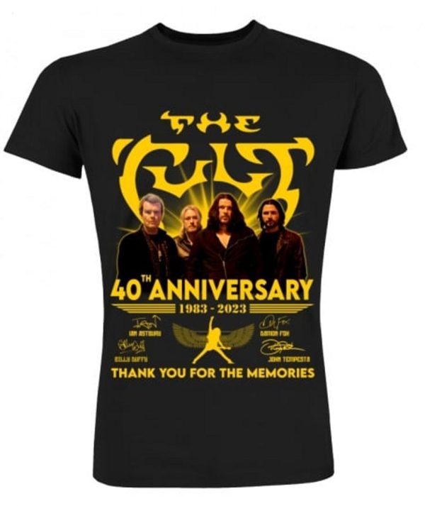 The Cult 40th Anniversary 1983 – 2023 Thank You For The Memories T-Shirt