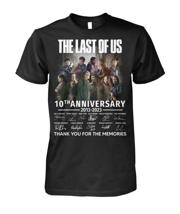 The Last Of Us 10th Anniversary 2013 – 2023 Thank You For The Memories T-Shirt