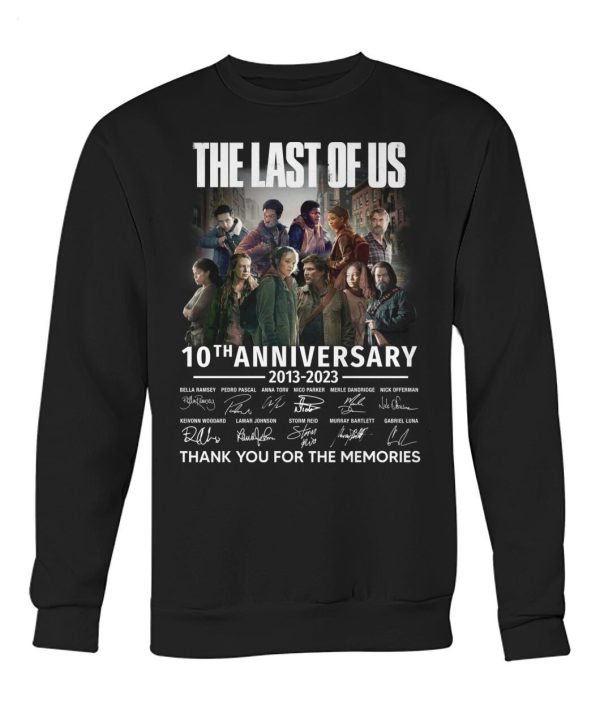 The Last Of Us 10th Anniversary 2013 – 2023 Thank You For The Memories T-Shirt