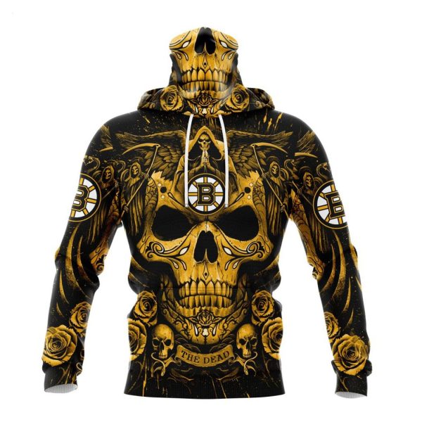 Personalized NHL Boston Bruins Special Design With Skull Art Hoodie