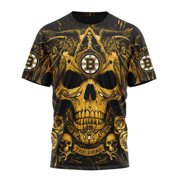 Personalized NHL Boston Bruins Special Design With Skull Art Hoodie