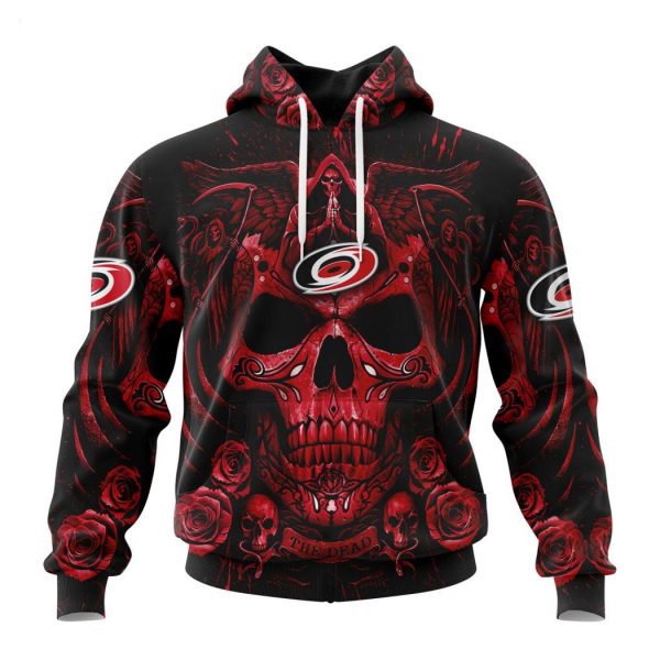 Personalized NHL Carolina Hurricanes Special Design With Skull Art Hoodie