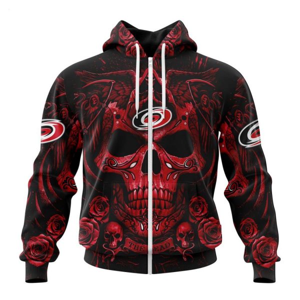 Personalized NHL Carolina Hurricanes Special Design With Skull Art Hoodie