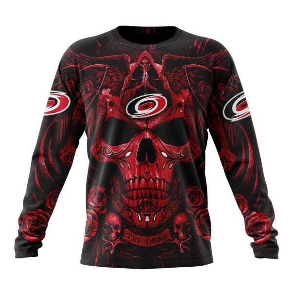 Personalized NHL Carolina Hurricanes Special Design With Skull Art Hoodie