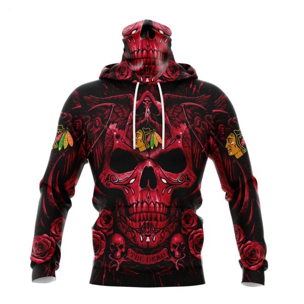 Personalized NHL Chicago Blackhawks Special Design With Skull Art Hoodie