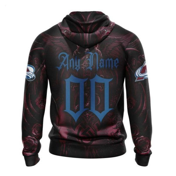 Personalized NHL Colorado Avalanche Special Design With Skull Art Hoodie