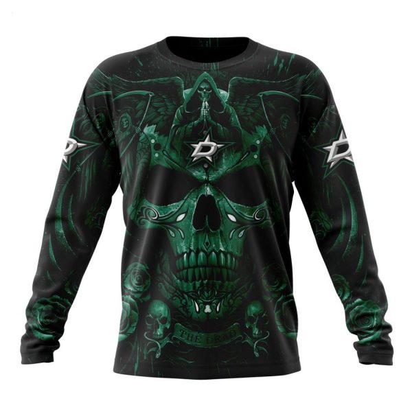 Personalized NHL Dallas Stars Special Design With Skull Art Hoodie