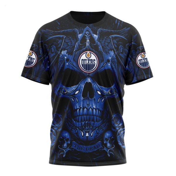 Personalized NHL Edmonton Oilers Special Design With Skull Art Hoodie
