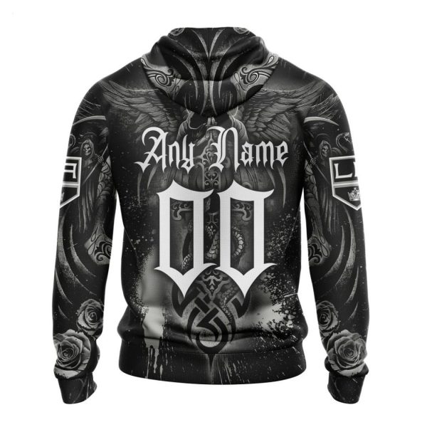 Personalized NHL Los Angeles Kings Special Design With Skull Art Hoodie