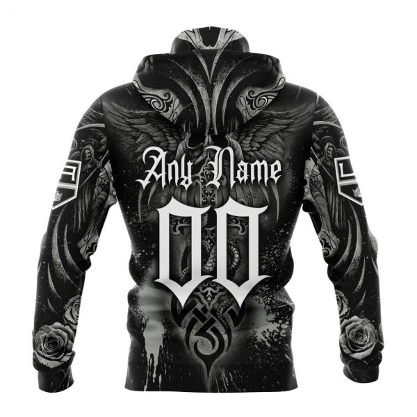 Personalized NHL Los Angeles Kings Special Design With Skull Art Hoodie