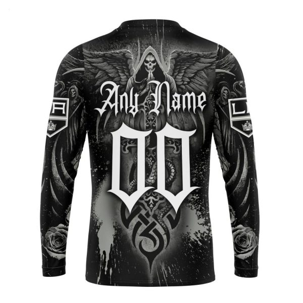 Personalized NHL Los Angeles Kings Special Design With Skull Art Hoodie