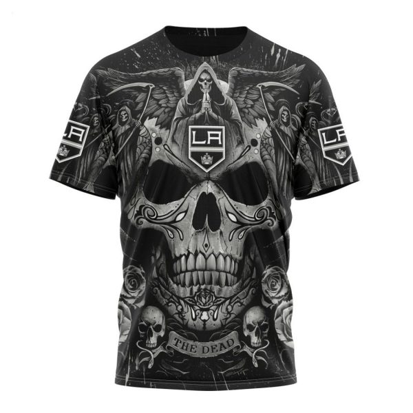 Personalized NHL Los Angeles Kings Special Design With Skull Art Hoodie