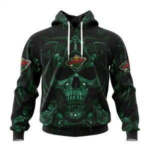 Personalized NHL Minnesota Wild Special Design With Skull Art Hoodie