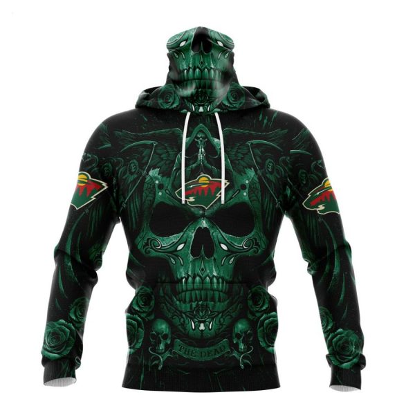 Personalized NHL Minnesota Wild Special Design With Skull Art Hoodie