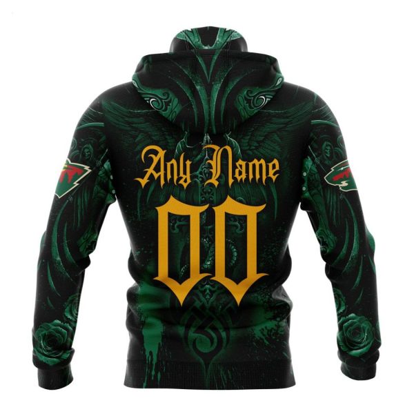 Personalized NHL Minnesota Wild Special Design With Skull Art Hoodie