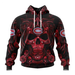 Personalized NHL Montreal Canadiens Special Design With Skull Art Hoodie