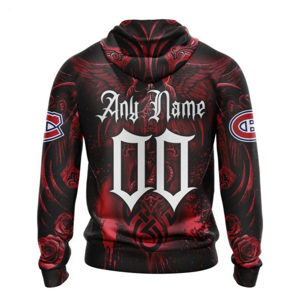 Personalized NHL Montreal Canadiens Special Design With Skull Art Hoodie