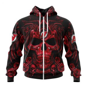 Personalized NHL New Jersey Devils Special Design With Skull Art Hoodie