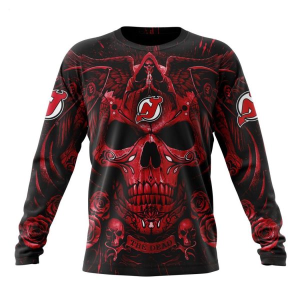 Personalized NHL New Jersey Devils Special Design With Skull Art Hoodie