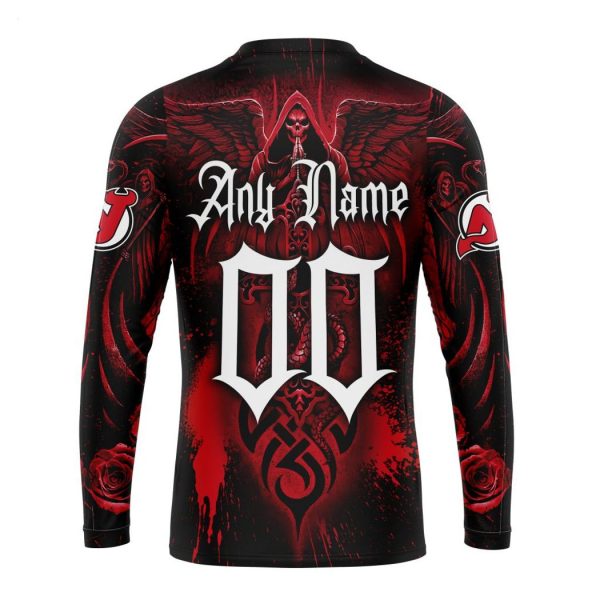 Personalized NHL New Jersey Devils Special Design With Skull Art Hoodie