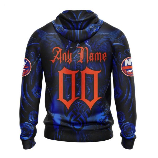 Personalized NHL New York Islanders Special Design With Skull Art Hoodie