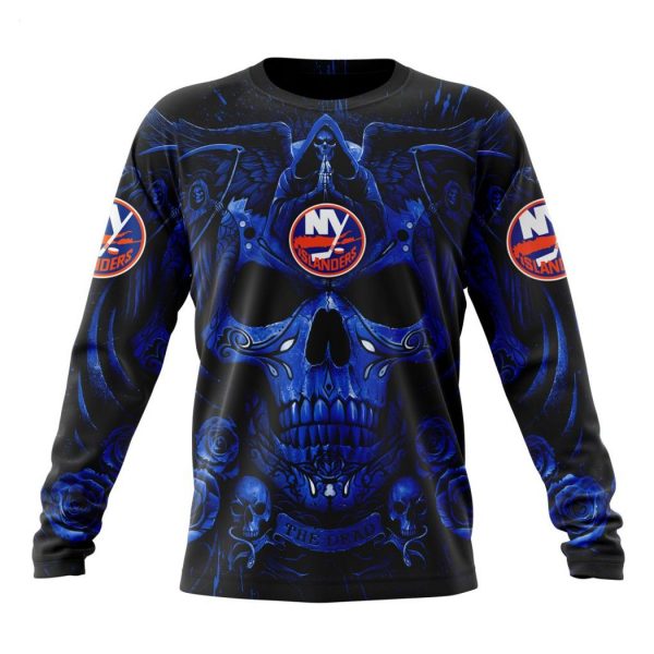 Personalized NHL New York Islanders Special Design With Skull Art Hoodie