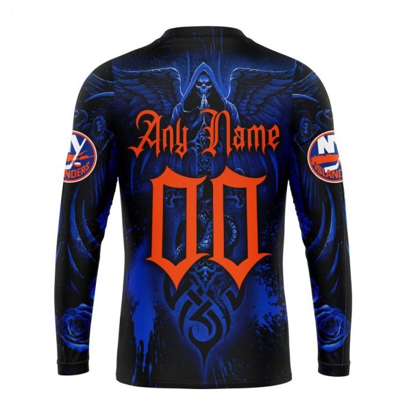 Personalized NHL New York Islanders Special Design With Skull Art Hoodie