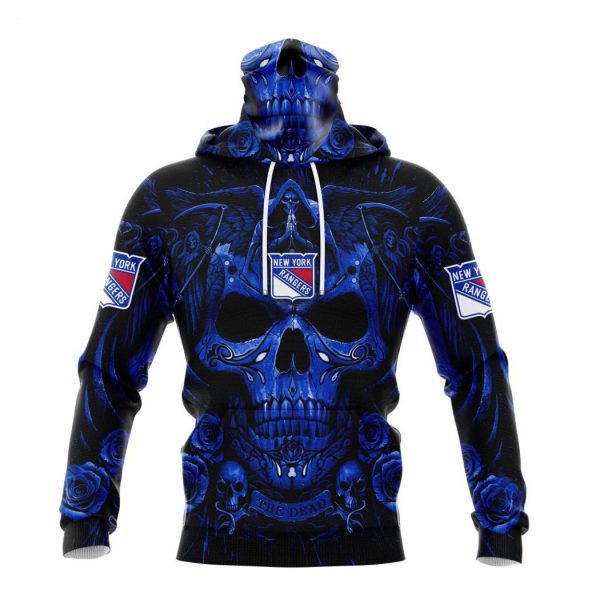 Personalized NHL New York Rangers Special Design With Skull Art Hoodie