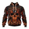 Personalized NHL Ottawa Senators Special Design With Skull Art Hoodie