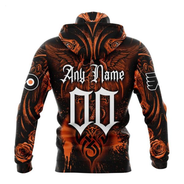 Personalized NHL Philadelphia Flyers Special Design With Skull Art Hoodie