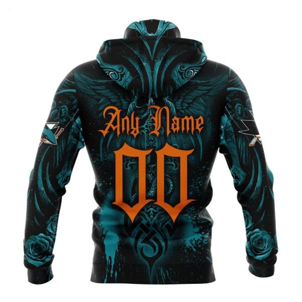 Personalized NHL San Jose Sharks Special Design With Skull Art Hoodie