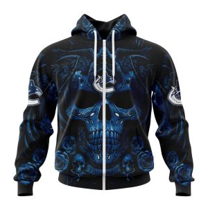 Personalized NHL Vancouver Canucks Special Design With Skull Art Hoodie