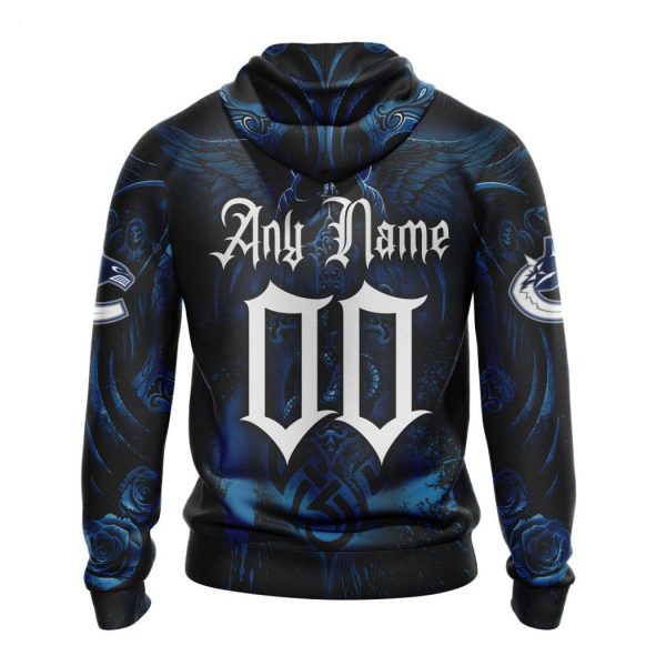 Personalized NHL Vancouver Canucks Special Design With Skull Art Hoodie