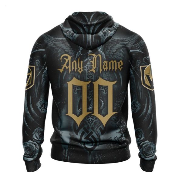 Personalized NHL Vegas Golden Knights Special Design With Skull Art Hoodie