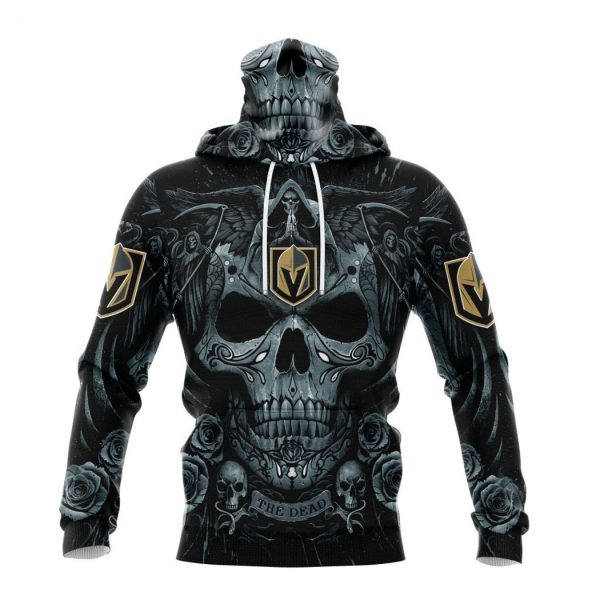 Personalized NHL Vegas Golden Knights Special Design With Skull Art Hoodie