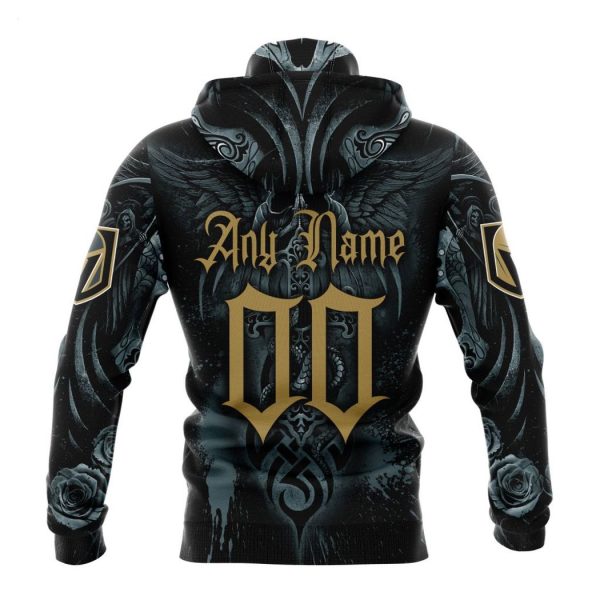 Personalized NHL Vegas Golden Knights Special Design With Skull Art Hoodie