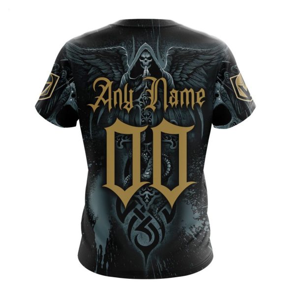 Personalized NHL Vegas Golden Knights Special Design With Skull Art Hoodie