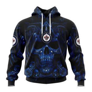Personalized NHL Winnipeg Jets Special Design With Skull Art Hoodie