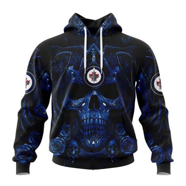 Personalized NHL Winnipeg Jets Special Design With Skull Art Hoodie