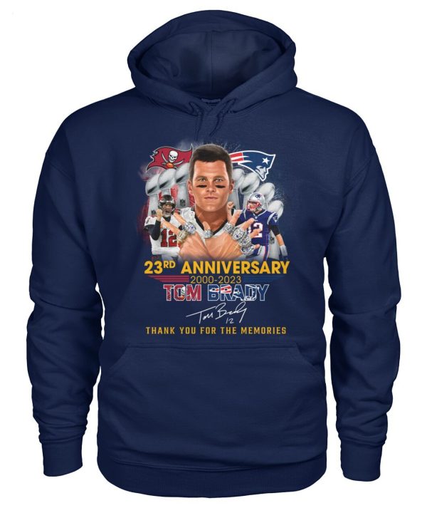 23rd Anniversary 2000 – 2023 Tom Brady Thank You For The Memories T-Shirt