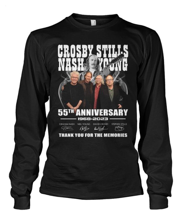 Crosby, Stills, Nash & Young 55th Anniversary 1968 – 2023 Thank You For The Memories T-Shirt