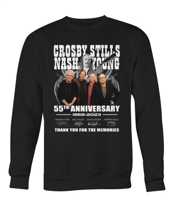 Crosby, Stills, Nash & Young 55th Anniversary 1968 – 2023 Thank You For The Memories T-Shirt