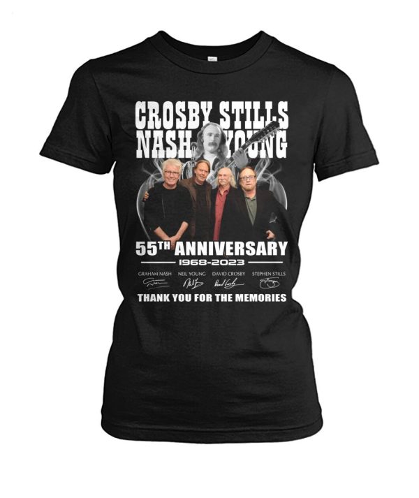 Crosby, Stills, Nash & Young 55th Anniversary 1968 – 2023 Thank You For The Memories T-Shirt