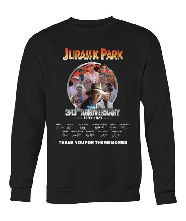 Jurassic Park 30th Anniversary 1993 – 2023 Thank You For The Memories T-Shirt