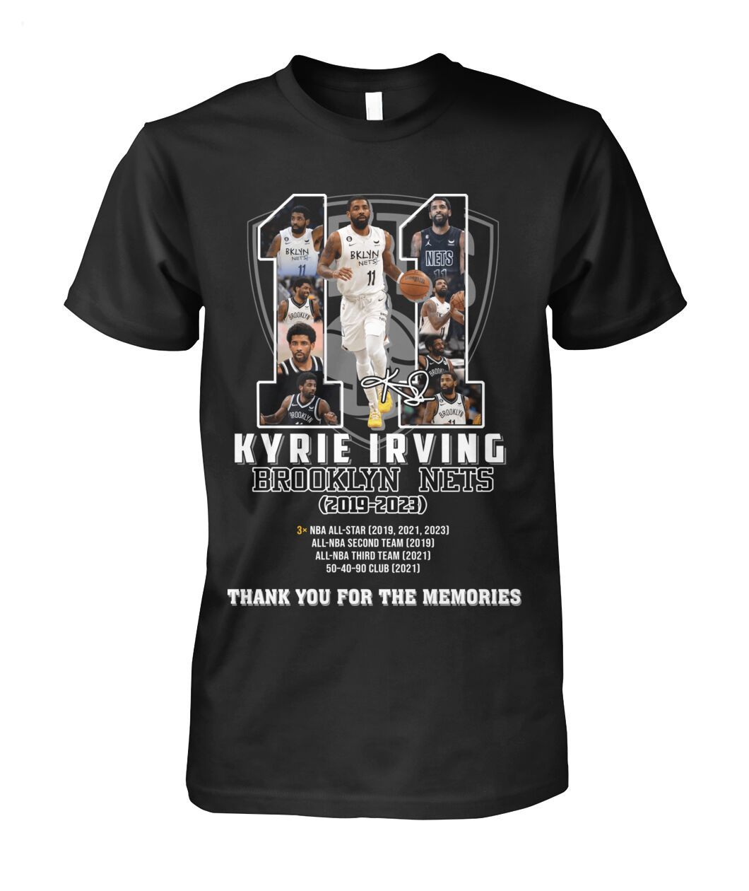 Kyrie Irving Brooklyn Nets 2019 – 2023 Thank You For The Memories T-Shirt