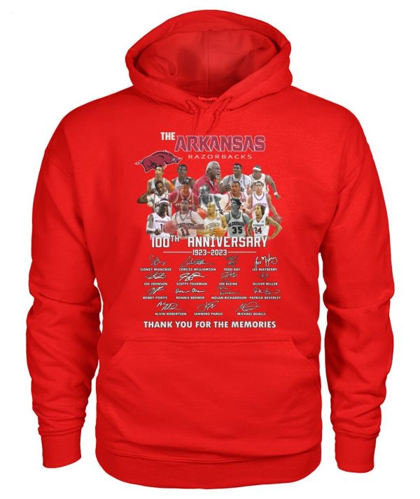 The Arkansas Razorbacks 100th Anniversary 1923 – 2023 Thank You For The Memories T-Shirt