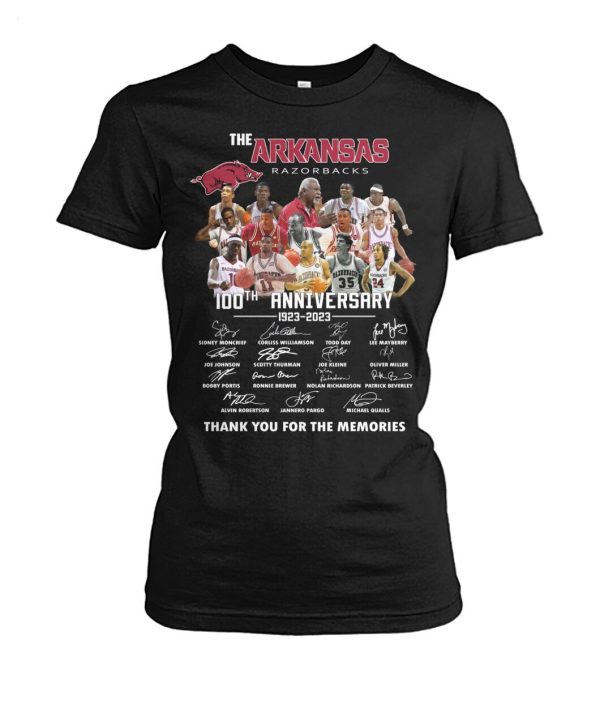 The Arkansas Razorbacks 100th Anniversary 1923 – 2023 Thank You For The Memories T-Shirt